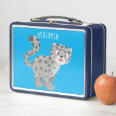 Lunch Box Illustration de mignon léopard des neiges (En situation)