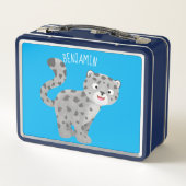 Lunch Box Illustration de mignon léopard des neiges (Dos)