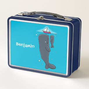 Lunch Box Illustration de mignons baleines et voiliers