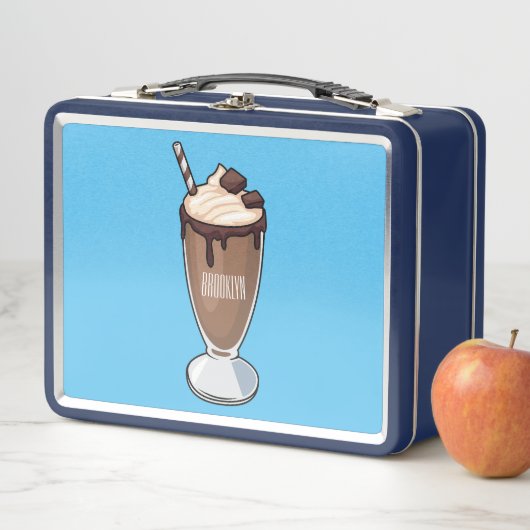 Lunch Box Illustration de milk-shake au chocolat (En situation)