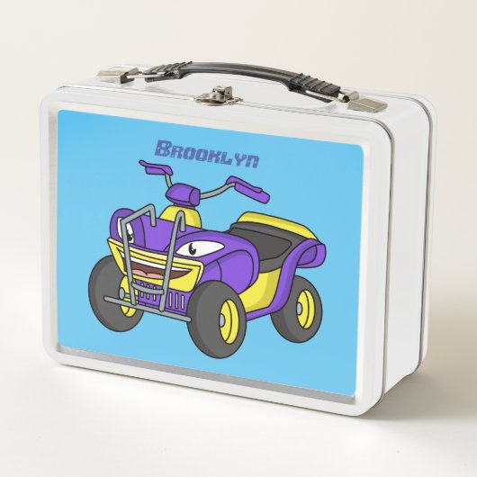 Lunch Box Illustration de moto Purple Quad (Devant)