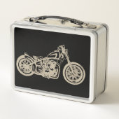 Lunch Box Illustration de moto vintage (Dos)