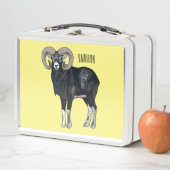 Lunch Box Illustration de mouflon, mouton (En situation)