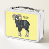 Lunch Box Illustration de mouflon, mouton (Dos)