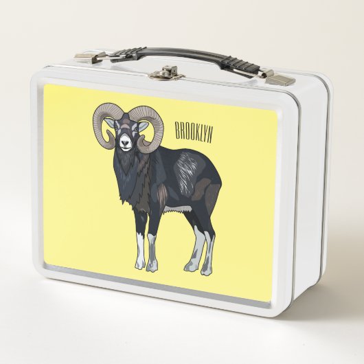 Lunch Box Illustration de mouflon, mouton (Devant)