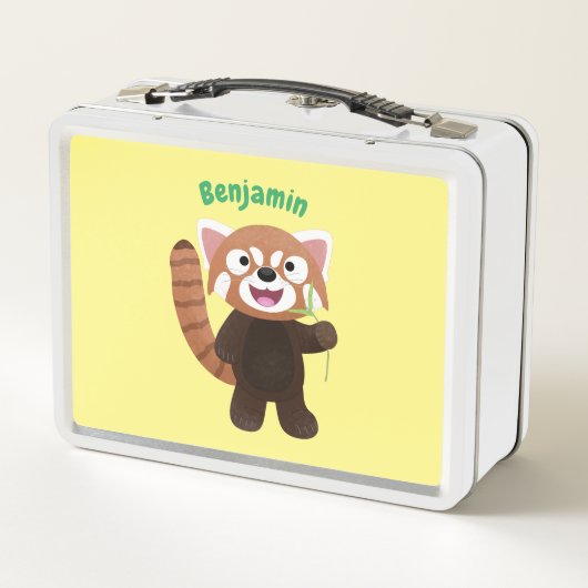Lunch Box Illustration de panda rouge mignon (Dos)