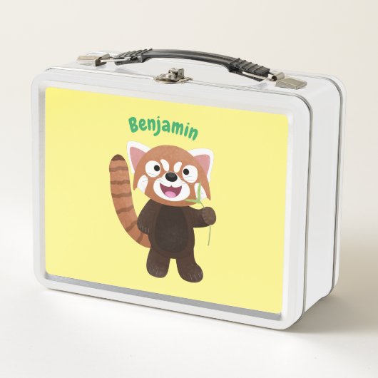 Lunch Box Illustration de panda rouge mignon (Devant)