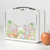 Lunch Box Illustration de Pâques éléphant mignon (En situation)