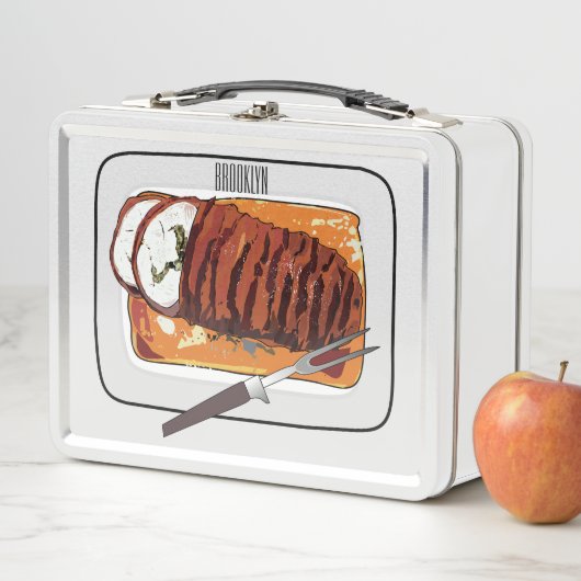 Lunch Box Illustration de poitrine de dinde rôtie (En situation)
