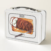 Lunch Box Illustration de poitrine de dinde rôtie (Dos)