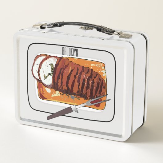 Lunch Box Illustration de poitrine de dinde rôtie (Dos)