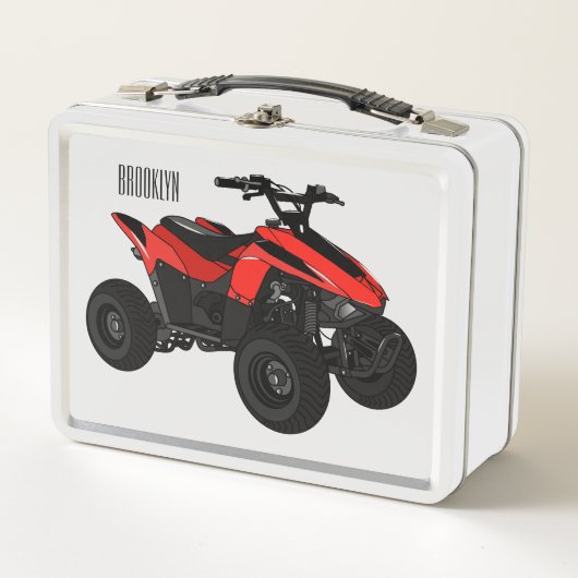 Lunch Box Illustration de quad de dessin animé (Devant)