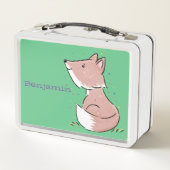Lunch Box Illustration de renard bébé mignon en dessin animé (Dos)