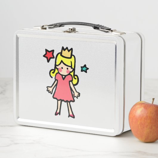 Lunch Box Illustration de style crayon de petite princesse (En situation)