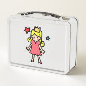 Lunch Box Illustration de style crayon de petite princesse (Dos)