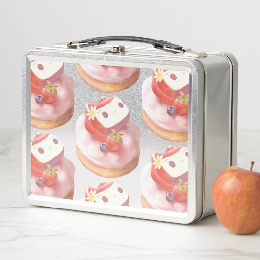 Lunch Box Illustration de tarte aux fraises (En situation)