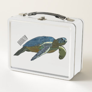Lunch Box illustration de tortue marine de dessin animé
