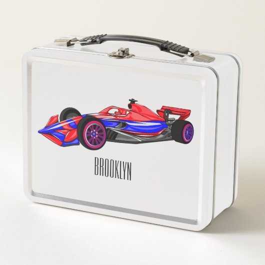 Lunch Box Illustration de voiture de course professionnelle (Devant)