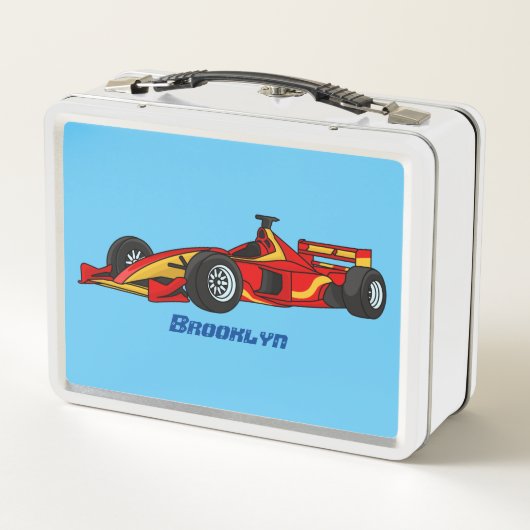 Lunch Box Illustration de voitures de course à grande vitess (Dos)