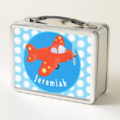 Lunch Box Illustration de vol d'avion rouge mou (Dos)