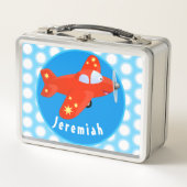 Lunch Box Illustration de vol d'avion rouge mou (Devant)