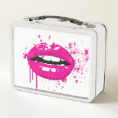 Lunch Box Illustration des lèvres roses (Dos)