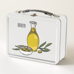 Lunch Box Illustration d'huile d'olive