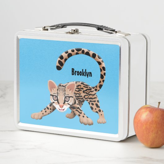 Lunch Box Illustration d'ocelot mignon (En situation)