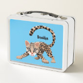 Lunch Box Illustration d'ocelot mignon (Dos)