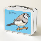 Lunch Box Illustration d'oiseau à deux barreaux (Dos)
