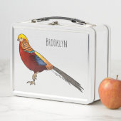 Lunch Box Illustration d'oiseau de faisan doré (En situation)