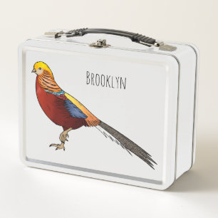 Lunch Box Illustration d'oiseau de faisan doré