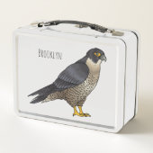 Lunch Box Illustration d'oiseau de faucon pèlerin (Dos)