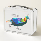 Lunch Box Illustration d'oiseau monal himalayen (Dos)