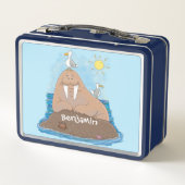 Lunch Box Illustration drôle de morse joyeux (Dos)