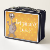 Lunch Box Illustration drôle de tissage tissé (Devant)