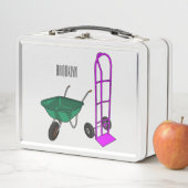 Lunch Box Illustration du chariot à roues et du chariot à ma (En situation)
