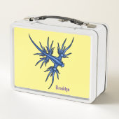 Lunch Box Illustration du dragon bleu des limaces de mer (Dos)