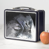 Lunch Box Illustration du dragon bleu et de la lune (En situation)