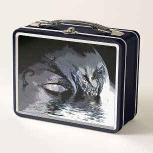 Lunch Box Illustration du dragon bleu et de la lune
