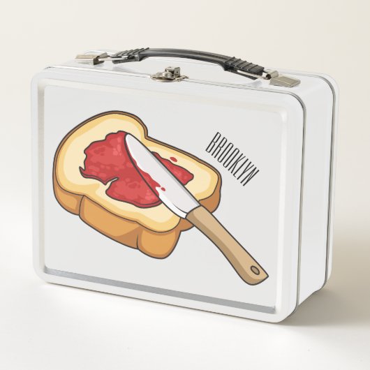 Lunch Box Illustration du pain et de la confiture (Devant)