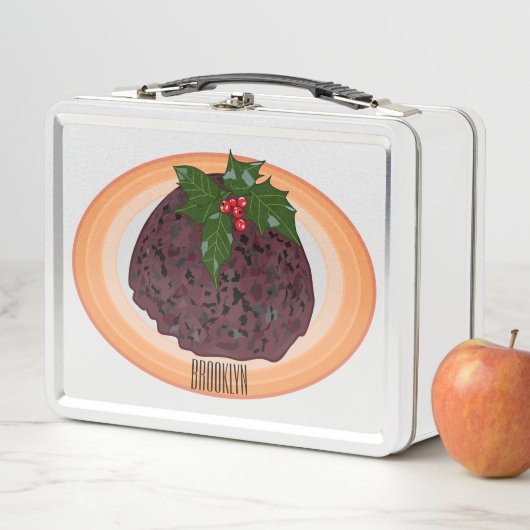 Lunch Box Illustration du pudding de Noël (En situation)