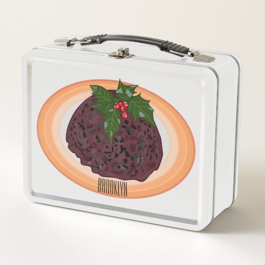 Lunch Box Illustration du pudding de Noël (Devant)