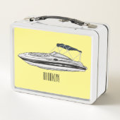 Lunch Box Illustration d'un bateau à moteur (Dos)