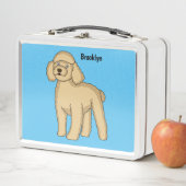 Lunch Box Illustration d'un caniche brun joyeux (En situation)