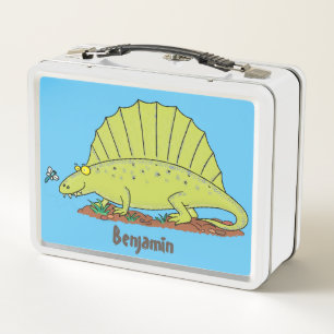 Lunch Box Illustration d'un dimétrodon vert mignon
