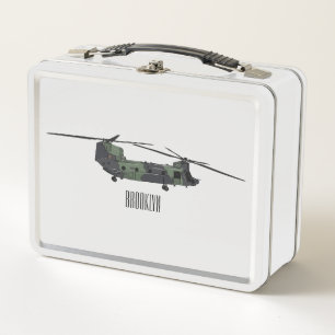 Lunch Box Illustration d'un hélicoptère de l'armée de Chinoo