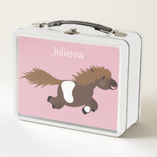 Lunch Box Illustration d'un poney de Shetland mignon