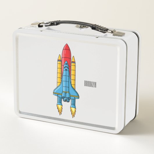 Lunch Box Illustration d'un vaisseau de fusées (Dos)