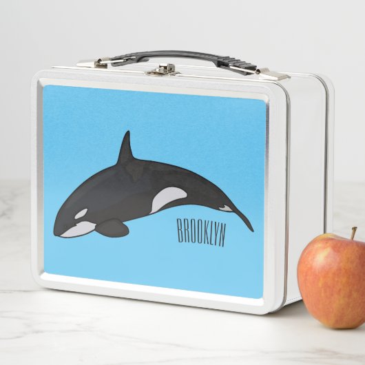 Lunch Box Illustration d'une baleine tueuse (En situation)